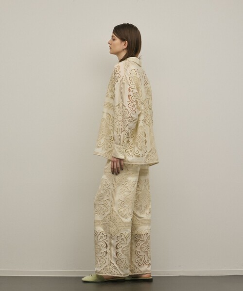 Diagram（ダイアグラム）の「パネル刺繍パンツ（その他パンツ・レディース・ブラック/キナリ・36）」の4枚目の写真