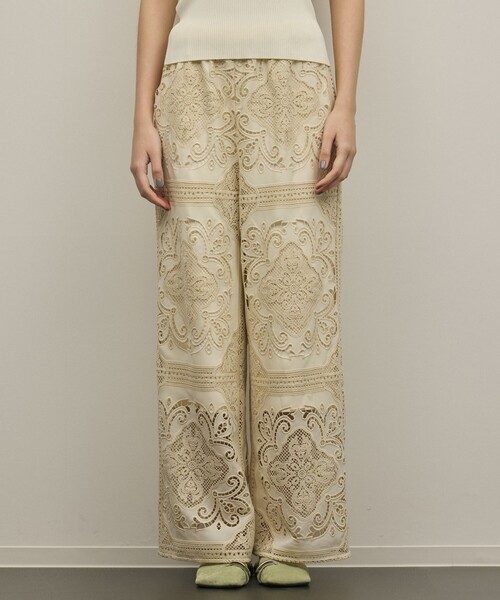 Diagram（ダイアグラム）の「パネル刺繍パンツ（その他パンツ・レディース・ブラック/キナリ・36）」の7枚目の写真