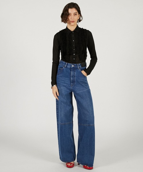 PRANK PROJECT(プランクプロジェクト)の「【2026Spring Pre-Order】ストレートデニムパンツ / Straight Denim Pants(デニムパンツ・レディース・ブルー/ブラック/ベージュ・36/38)」の4枚目の写真