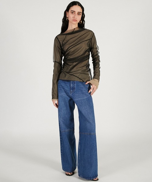 PRANK PROJECT（プランクプロジェクト）の「【Pre-Order】ストレートデニムパンツ / Straight Denim Pants（デニムパンツ・レディース・ブルー/ブラック/ベージュ・36/38）」の22枚目の写真