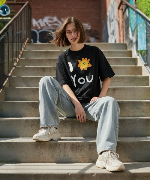 XHUA'T(スアト)の「アイソンユーTシャツ(Tシャツ/カットソー・メンズ・ブラック/ホワイト・1/2)」の8枚目の写真