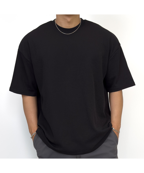 PACIENCIA(パシエンシア)の「AIR-LINE 機能性 オーバーサイズ 半袖(Tシャツ/カットソー・メンズ・ホワイト/ブラック・LARGE/X-LARGE/XX-LARGE)」の2枚目の写真
