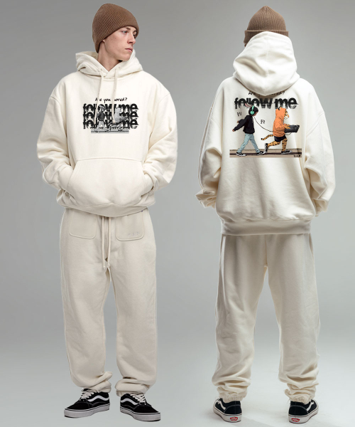OHP（ワンハンドレッドパーセント）の「OHPxHARMONIA パロミ 裏起毛フードパーカー6（パーカー・メンズ・ブラック/Beige/ダークグレー・4XL/3XL/M(95)/L/2XL/XL）」の5枚目の写真