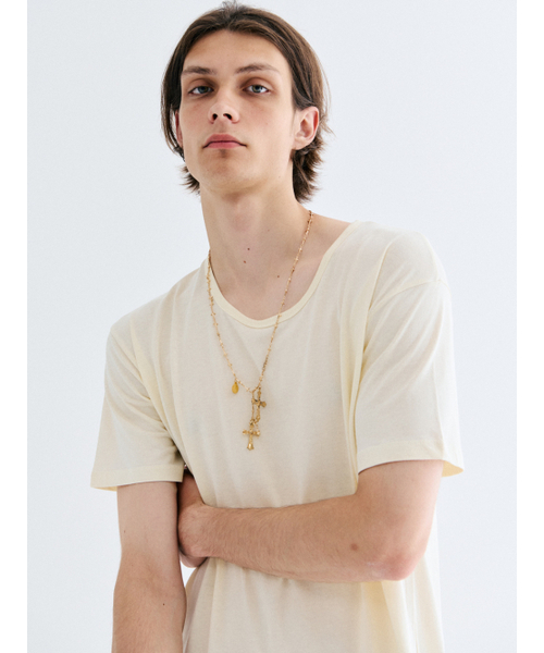 GOZER（ゴーザー）の「UNDER HALF T-SHIRT_CREAM（Tシャツ/カットソー・メンズ・アイボリー・SMALL/MEDIUM/LARGE/X-LARGE）」の3枚目の写真