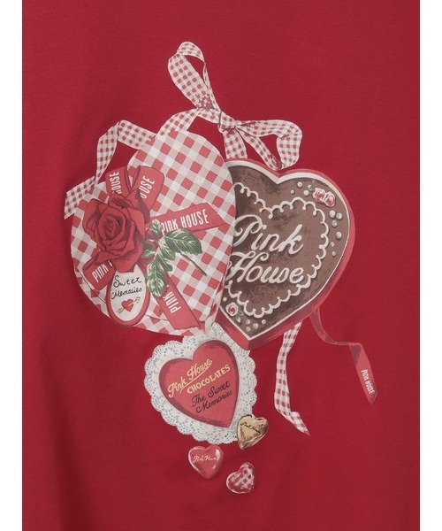 PINK HOUSE（ピンクハウス）の「スウィートメモリープリントカットソー（Tシャツ/カットソー・レディース・キナリ/チョコ/ブラック/レッド/グリーン・MEDIUM/LARGE）」の13枚目の写真