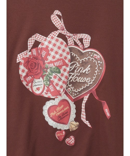 PINK HOUSE（ピンクハウス）の「スウィートメモリープリントカットソー（Tシャツ/カットソー・レディース・キナリ/チョコ/ブラック/レッド/グリーン・MEDIUM/LARGE）」の15枚目の写真