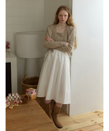Mae flower cardigan (beige)