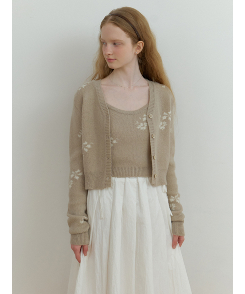 RE_L(リエル)の「Mae flower cardigan (beige)(カーディガン/ボレロ・レディース・その他・FREE)」の6枚目の写真