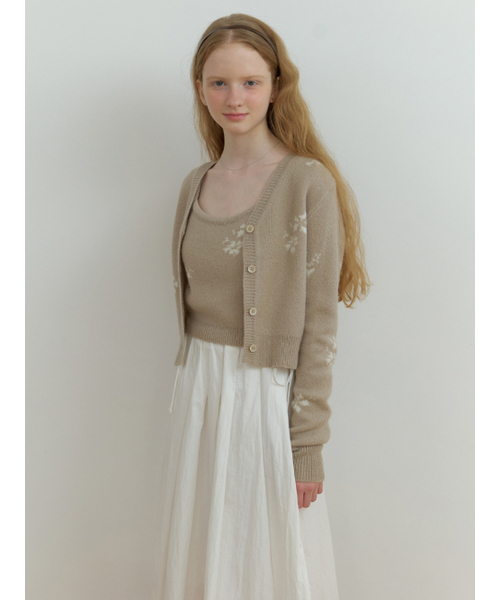 RE_L(リエル)の「Mae flower cardigan (beige)(カーディガン/ボレロ・レディース・その他・FREE)」の3枚目の写真