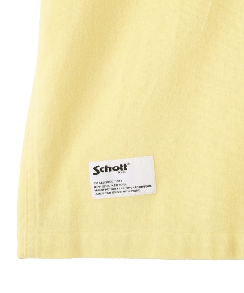 schott（ショット）の「Schott/ショット/HV PLAIN WORK SHIRT/ヘンプビスコース プレーン ワークシャツ（シャツ/ブラウス・メンズ・ベージュ/イエロー/ブラック・M/L/XL/2XL）」の19枚目の写真