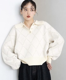 RAGEBLUE | ダイヤ柄ジャガードニットポロ(Tシャツ/カットソー)