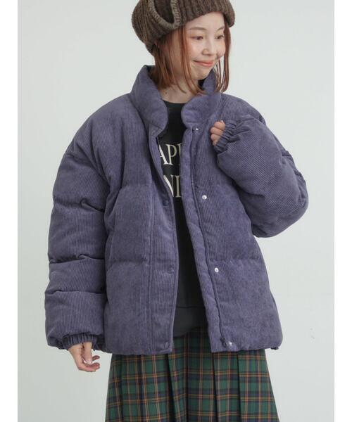 Samansa Mos2（サマンサ モスモス）の「柄アソートコーディロイブルゾン（ブルゾン・レディース・オフホワイト/ミント/ネイビー/ベージュ・F）」の4枚目の写真