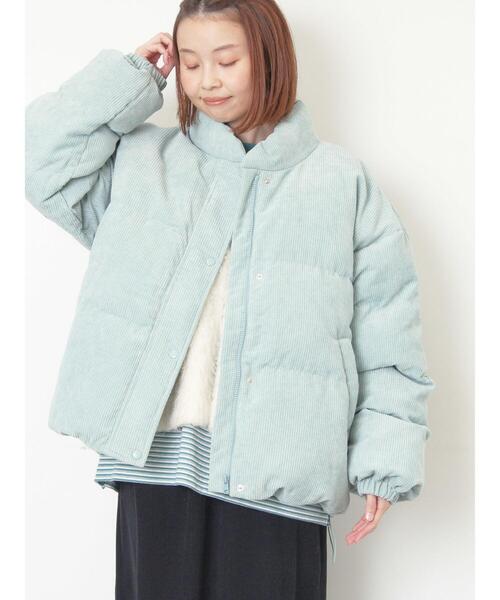 Samansa Mos2（サマンサ モスモス）の「柄アソートコーディロイブルゾン（ブルゾン・レディース・オフホワイト/ミント/ネイビー/ベージュ・F）」の5枚目の写真