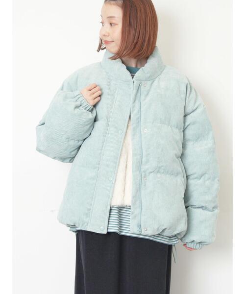 Samansa Mos2（サマンサ モスモス）の「柄アソートコーディロイブルゾン（ブルゾン・レディース・オフホワイト/ミント/ネイビー/ベージュ・F）」の6枚目の写真