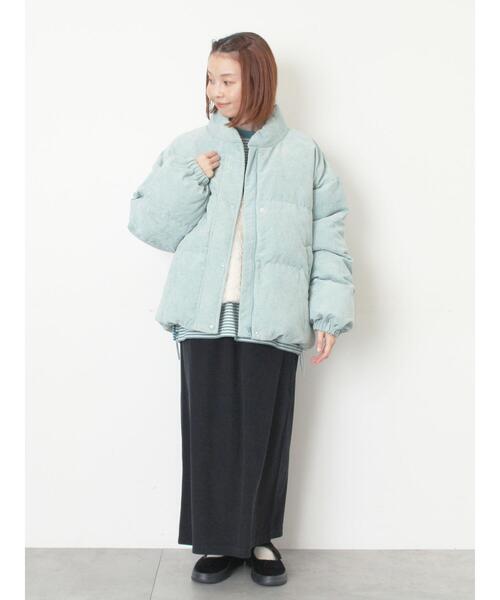 Samansa Mos2（サマンサ モスモス）の「柄アソートコーディロイブルゾン（ブルゾン・レディース・オフホワイト/ミント/ネイビー/ベージュ・F）」の7枚目の写真