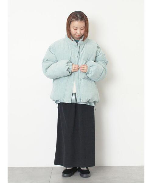 Samansa Mos2（サマンサ モスモス）の「柄アソートコーディロイブルゾン（ブルゾン・レディース・オフホワイト/ミント/ネイビー/ベージュ・F）」の8枚目の写真