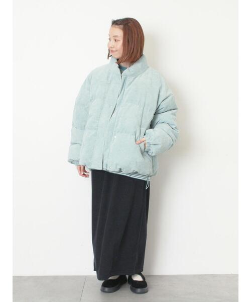 Samansa Mos2（サマンサ モスモス）の「柄アソートコーディロイブルゾン（ブルゾン・レディース・オフホワイト/ミント/ネイビー/ベージュ・F）」の9枚目の写真