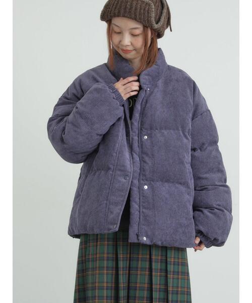 Samansa Mos2（サマンサ モスモス）の「柄アソートコーディロイブルゾン（ブルゾン・レディース・オフホワイト/ミント/ネイビー/ベージュ・F）」の10枚目の写真