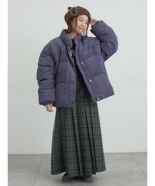 Samansa Mos2（サマンサ モスモス）の「柄アソートコーディロイブルゾン（ブルゾン・レディース・オフホワイト/ミント/ネイビー/ベージュ・F）」の11枚目の写真