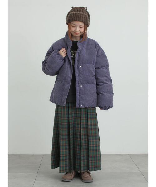 Samansa Mos2（サマンサ モスモス）の「柄アソートコーディロイブルゾン（ブルゾン・レディース・オフホワイト/ミント/ネイビー/ベージュ・F）」の12枚目の写真