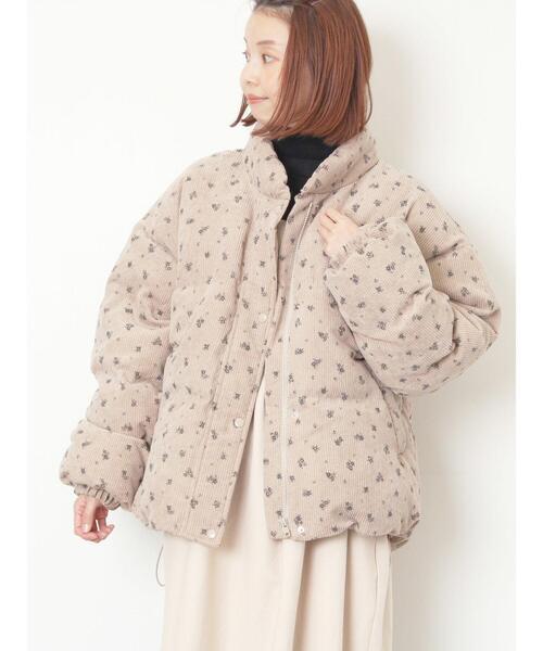 Samansa Mos2（サマンサ モスモス）の「柄アソートコーディロイブルゾン（ブルゾン・レディース・オフホワイト/ミント/ネイビー/ベージュ・F）」の15枚目の写真