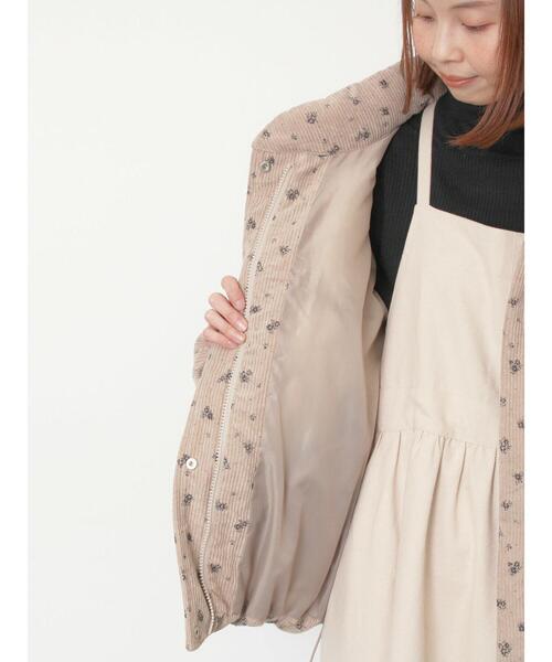 Samansa Mos2（サマンサ モスモス）の「柄アソートコーディロイブルゾン（ブルゾン・レディース・オフホワイト/ミント/ネイビー/ベージュ・F）」の17枚目の写真