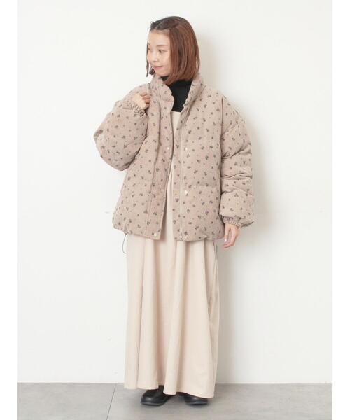 Samansa Mos2（サマンサ モスモス）の「柄アソートコーディロイブルゾン（ブルゾン・レディース・オフホワイト/ミント/ネイビー/ベージュ・F）」の18枚目の写真