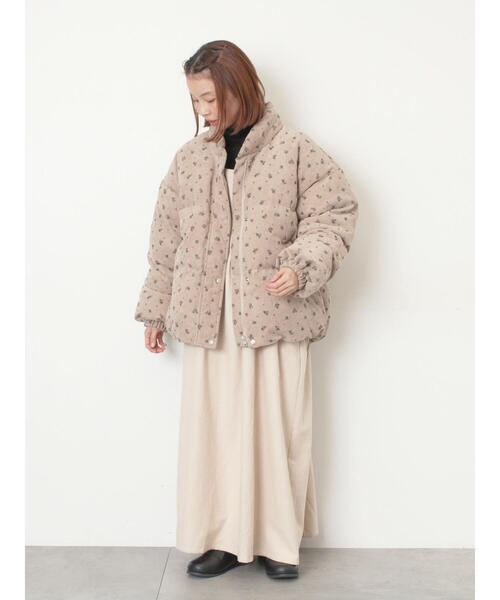 Samansa Mos2（サマンサ モスモス）の「柄アソートコーディロイブルゾン（ブルゾン・レディース・オフホワイト/ミント/ネイビー/ベージュ・F）」の20枚目の写真