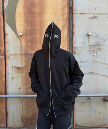 CLACO（クラコ）の「アイレットフェイスフルジップフードパーカー（ブラック）（パーカー）」