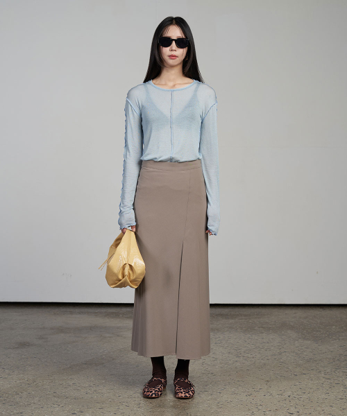 320SHOWROOM(320ショールーム)の「Stitch see-through long sleeve Sky blue(Tシャツ/カットソー・レディース・その他・FREE)」の3枚目の写真