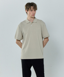BASIC HOUSE（ベーシックハウス）の「UNI セミオーバーフィット ピケ ポロTシャツ オートミール LYTS3104（ポロシャツ）」