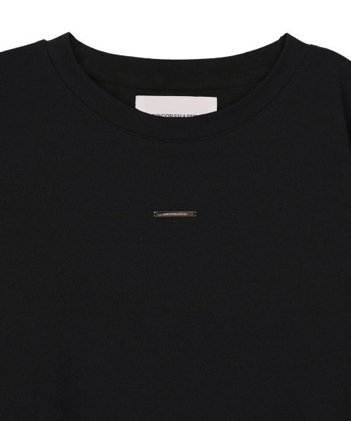 HARDCORE HAPPINESS(ハードコアハピネス)の「ベーシックセミクロップラウンドTシャツ_ブラック(Tシャツ/カットソー・レディース・その他・FREE)」の4枚目の写真