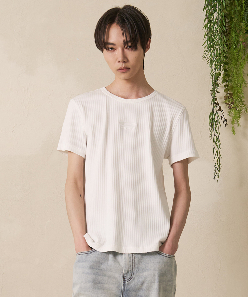 FDR(エフディーアール)の「Sulfar Washing rib Muscle short sleeve White(Tシャツ/カットソー・レディース・その他・S/M/L)」の2枚目の写真