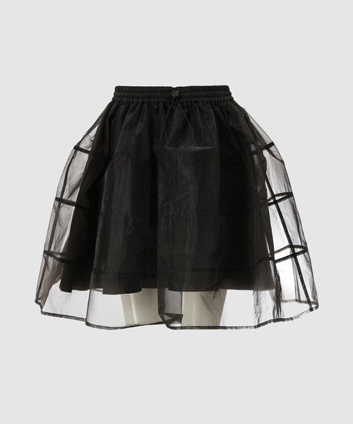 PANELED SKIRT WITH ELASTIC WAISTBAND