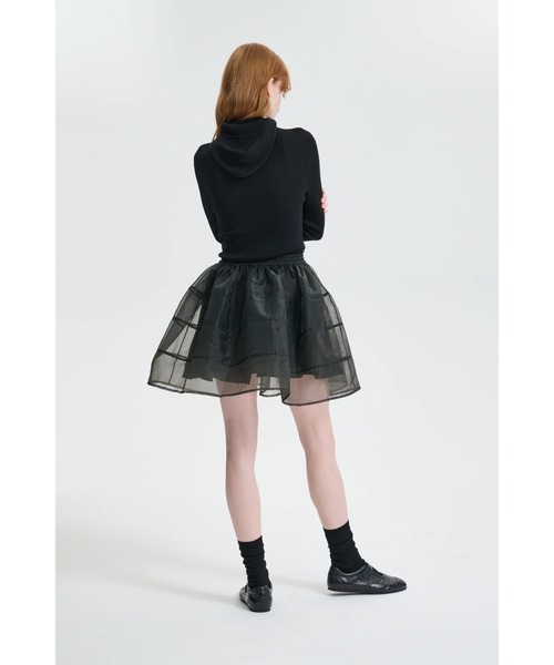 CECILIE BAHNSEN(セシリー バンセン)の「PANELED SKIRT WITH ELASTIC WAISTBAND(スカート・レディース・ブラック・8/6)」の3枚目の写真