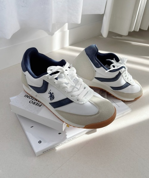 U.S. POLO ASSN.(ユーエスポロアッスン)の「【U.S. POLO ASSN.】クラシック ローカット 配色 レトロ風 スニーカー(スニーカー・レディース・ブラック×ホワイト/ホワイト×ネイビー/ホワイト×ブルー/グリーン系その他・22.5/23/23.5/24/24.5)」の11枚目の写真