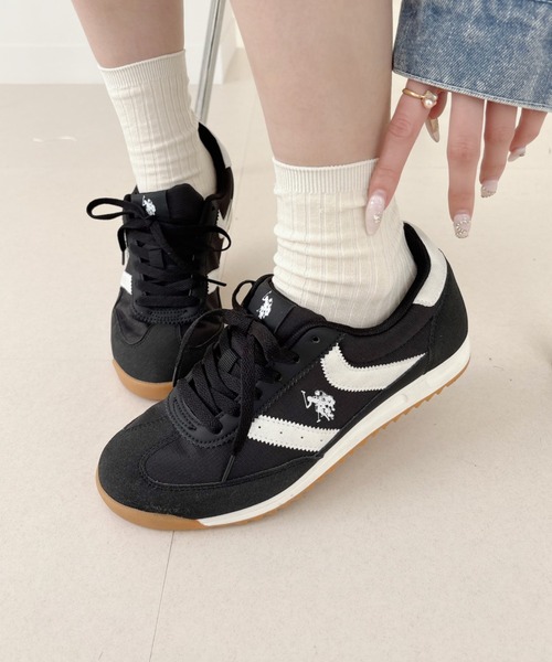 U.S. POLO ASSN.(ユーエスポロアッスン)の「【U.S. POLO ASSN.】クラシック ローカット 配色 レトロ風 スニーカー(スニーカー・レディース・ブラック×ホワイト/ホワイト×ネイビー/ホワイト×ブルー/グリーン系その他・22.5/23/23.5/24/24.5)」の14枚目の写真