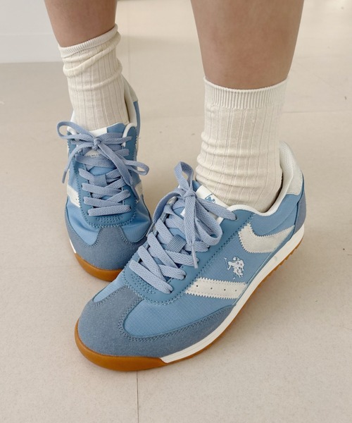 U.S. POLO ASSN.(ユーエスポロアッスン)の「【U.S. POLO ASSN.】クラシック ローカット 配色 レトロ風 スニーカー(スニーカー・レディース・ブラック×ホワイト/ホワイト×ネイビー/ホワイト×ブルー/グリーン系その他・22.5/23/23.5/24/24.5)」の5枚目の写真