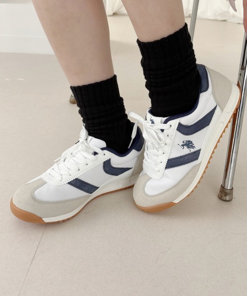 U.S. POLO ASSN.(ユーエスポロアッスン)の「【U.S. POLO ASSN.】クラシック ローカット 配色 レトロ風 スニーカー(スニーカー・レディース・ブラック×ホワイト/ホワイト×ネイビー/ホワイト×ブルー/グリーン系その他・22.5/23/23.5/24/24.5)」の17枚目の写真