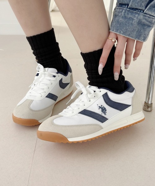 U.S. POLO ASSN.(ユーエスポロアッスン)の「【U.S. POLO ASSN.】クラシック ローカット 配色 レトロ風 スニーカー(スニーカー・レディース・ブラック×ホワイト/ホワイト×ネイビー/ホワイト×ブルー/グリーン系その他・22.5/23/23.5/24/24.5)」の19枚目の写真