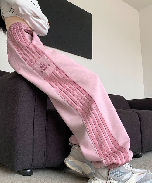 SallyLunn(サリーラン)の「サイドラインスウェットパンツ(スウェットパンツ・レディース・ピンク/グレー・MEDIUM/LARGE)」の7枚目の写真