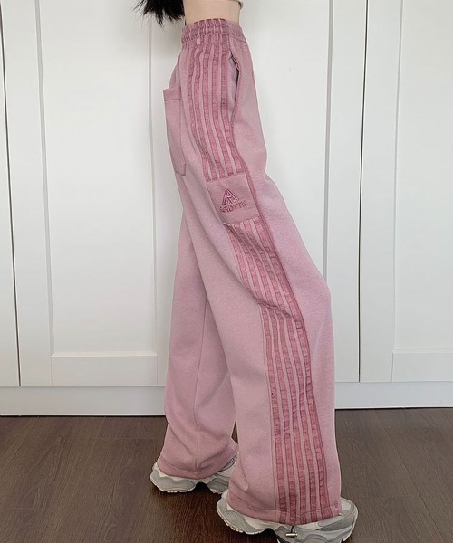 SallyLunn(サリーラン)の「サイドラインスウェットパンツ(スウェットパンツ・レディース・ピンク/グレー・MEDIUM/LARGE)」の9枚目の写真