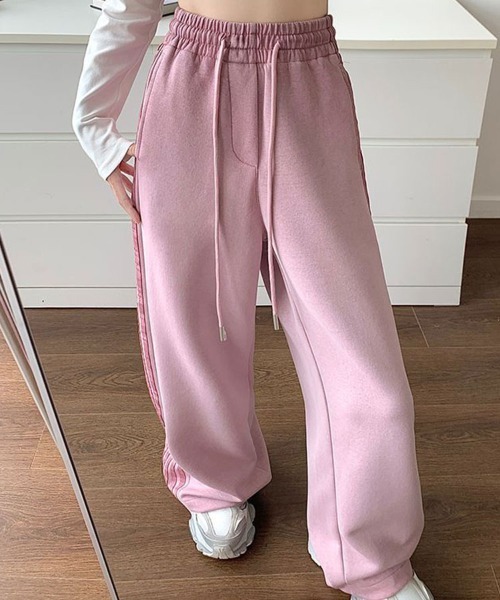 SallyLunn(サリーラン)の「サイドラインスウェットパンツ(スウェットパンツ・レディース・ピンク/グレー・MEDIUM/LARGE)」の5枚目の写真