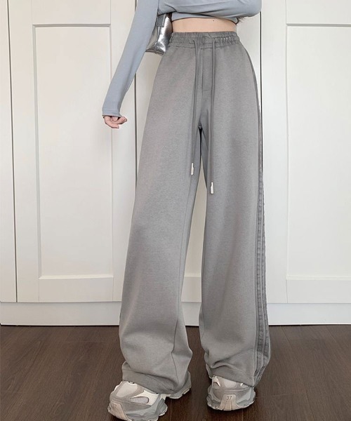 SallyLunn(サリーラン)の「サイドラインスウェットパンツ(スウェットパンツ・レディース・ピンク/グレー・MEDIUM/LARGE)」の3枚目の写真