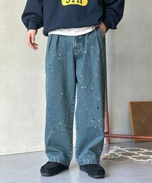 CPCM | 古着ライクペイントワイドパンツ(その他パンツ)