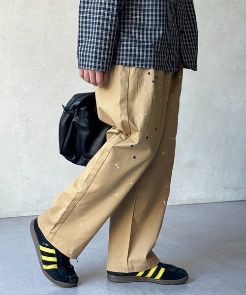 CPCM（シーピーシーエム）の「古着ライクペイントワイドパンツ（その他パンツ・メンズ・ブルー/ベージュ/ブラック・LARGE/MEDIUM）」の5枚目の写真