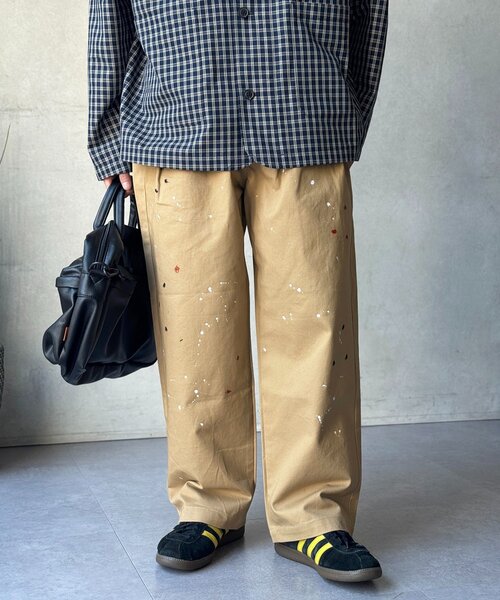 CPCM（シーピーシーエム）の「古着ライクペイントワイドパンツ（その他パンツ・メンズ・ブルー/ベージュ/ブラック・LARGE/MEDIUM）」の6枚目の写真