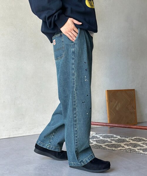 CPCM（シーピーシーエム）の「古着ライクペイントワイドパンツ（その他パンツ・メンズ・ブルー/ベージュ/ブラック・LARGE/MEDIUM）」の11枚目の写真