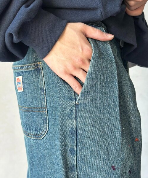 CPCM（シーピーシーエム）の「古着ライクペイントワイドパンツ（その他パンツ・メンズ・ブルー/ベージュ/ブラック・LARGE/MEDIUM）」の13枚目の写真