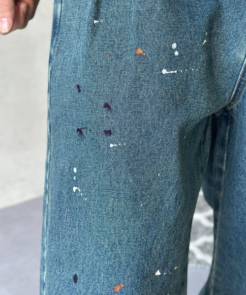 CPCM（シーピーシーエム）の「古着ライクペイントワイドパンツ（その他パンツ・メンズ・ブルー/ベージュ/ブラック・LARGE/MEDIUM）」の14枚目の写真